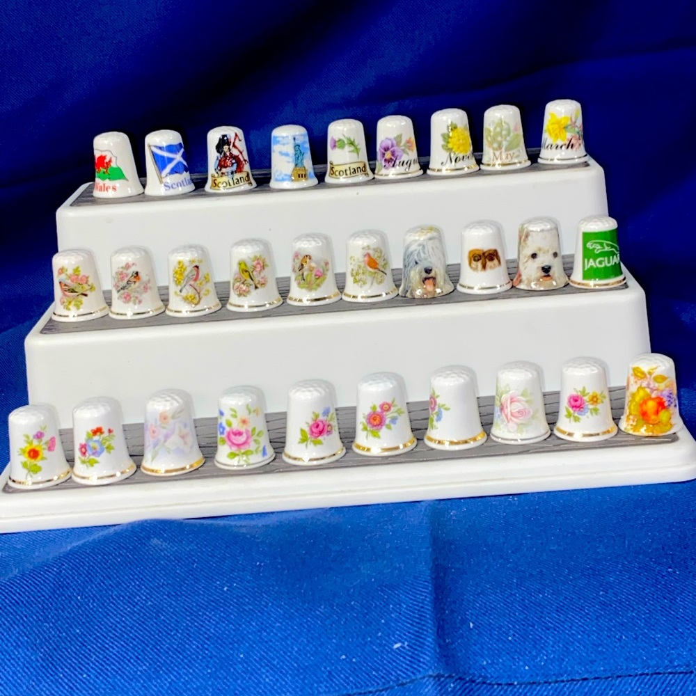 Vintage bone china thimbles lot